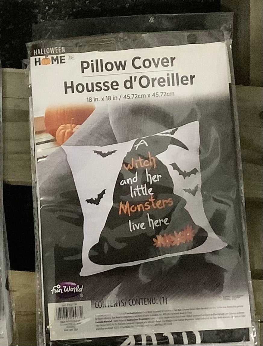 *Halloween Pillow Covers - Asst