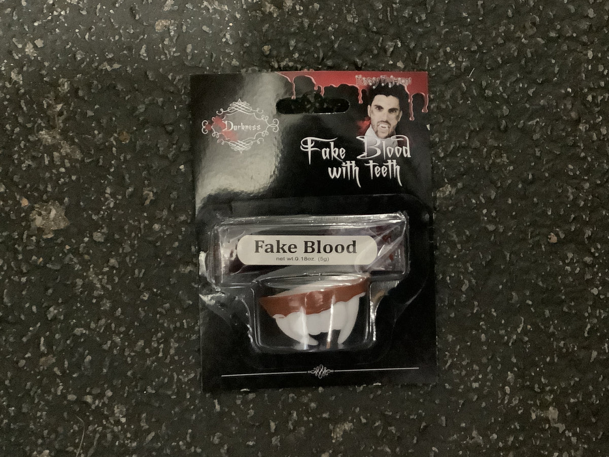 Fake blood with teeth
