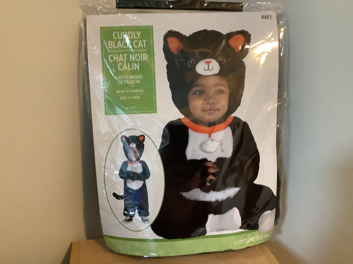 Cuddly Black Cat - Infant 0-6M