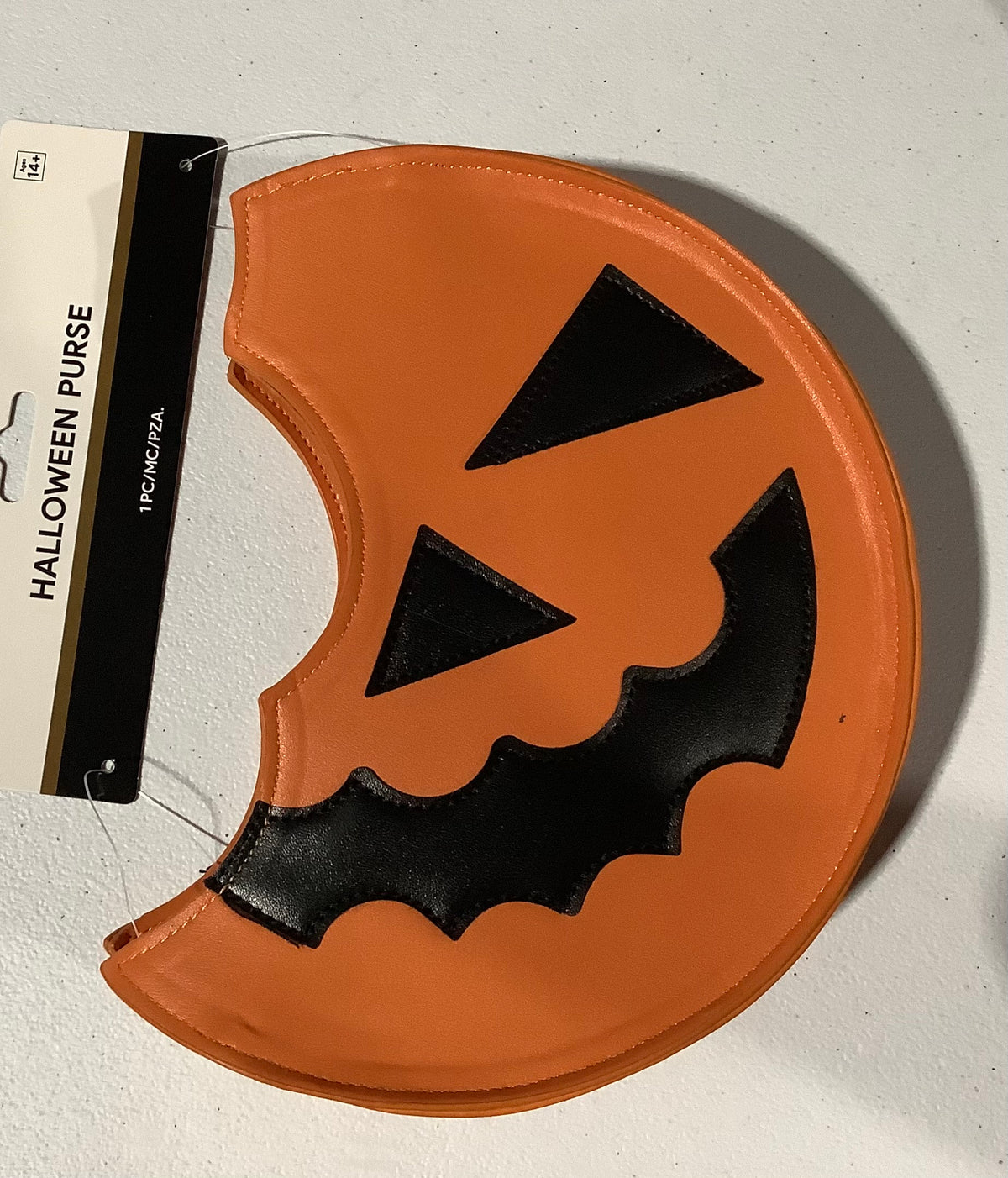 Halloween Purse - Orange Pumpkin Partial Face