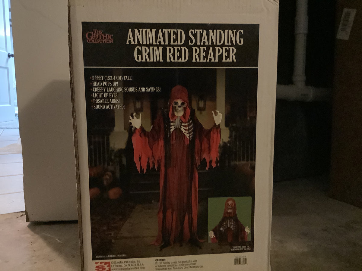 Animated Standing Grim Red Reaper (61 inches)