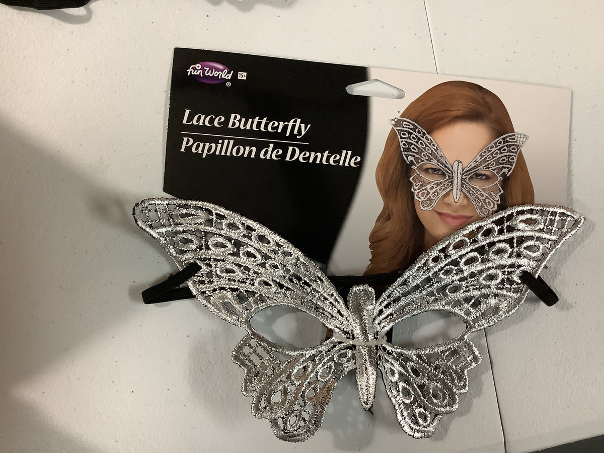 Gothic Lace Mask - Silver
