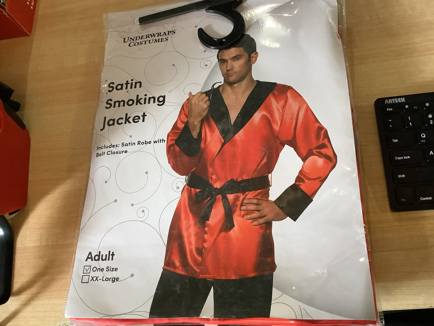 Satin Smoking Jacket - One Size