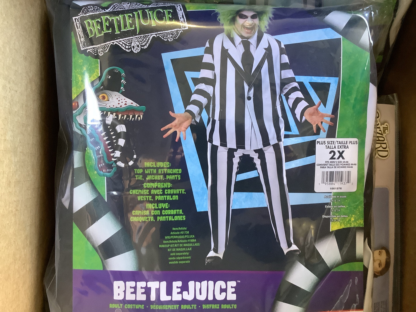 *Beetlejuice - Adult Plus Size (2X)
