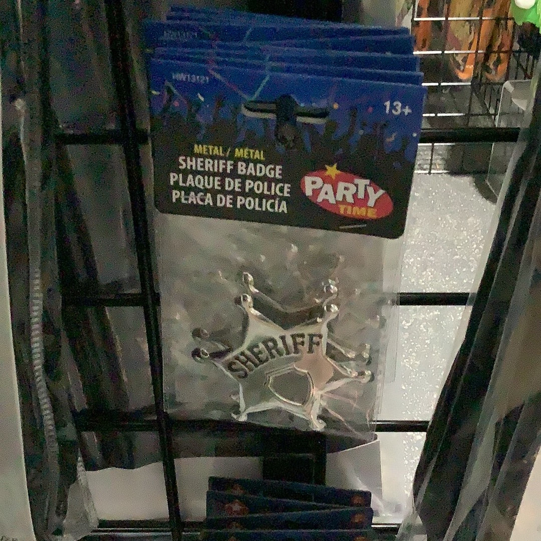 Metal Sheriff Badge - Party Time