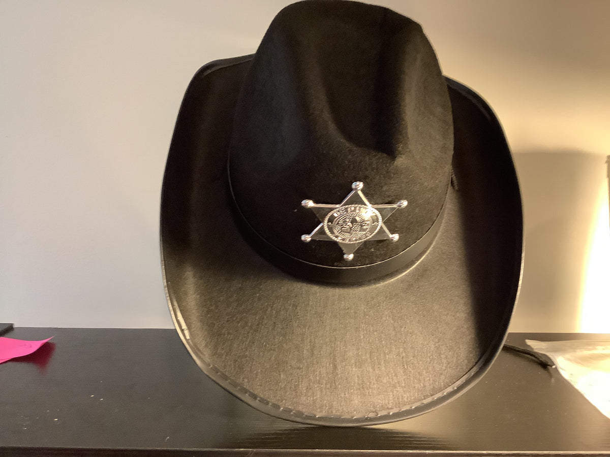 Sheriff Cowboy Hat - Black