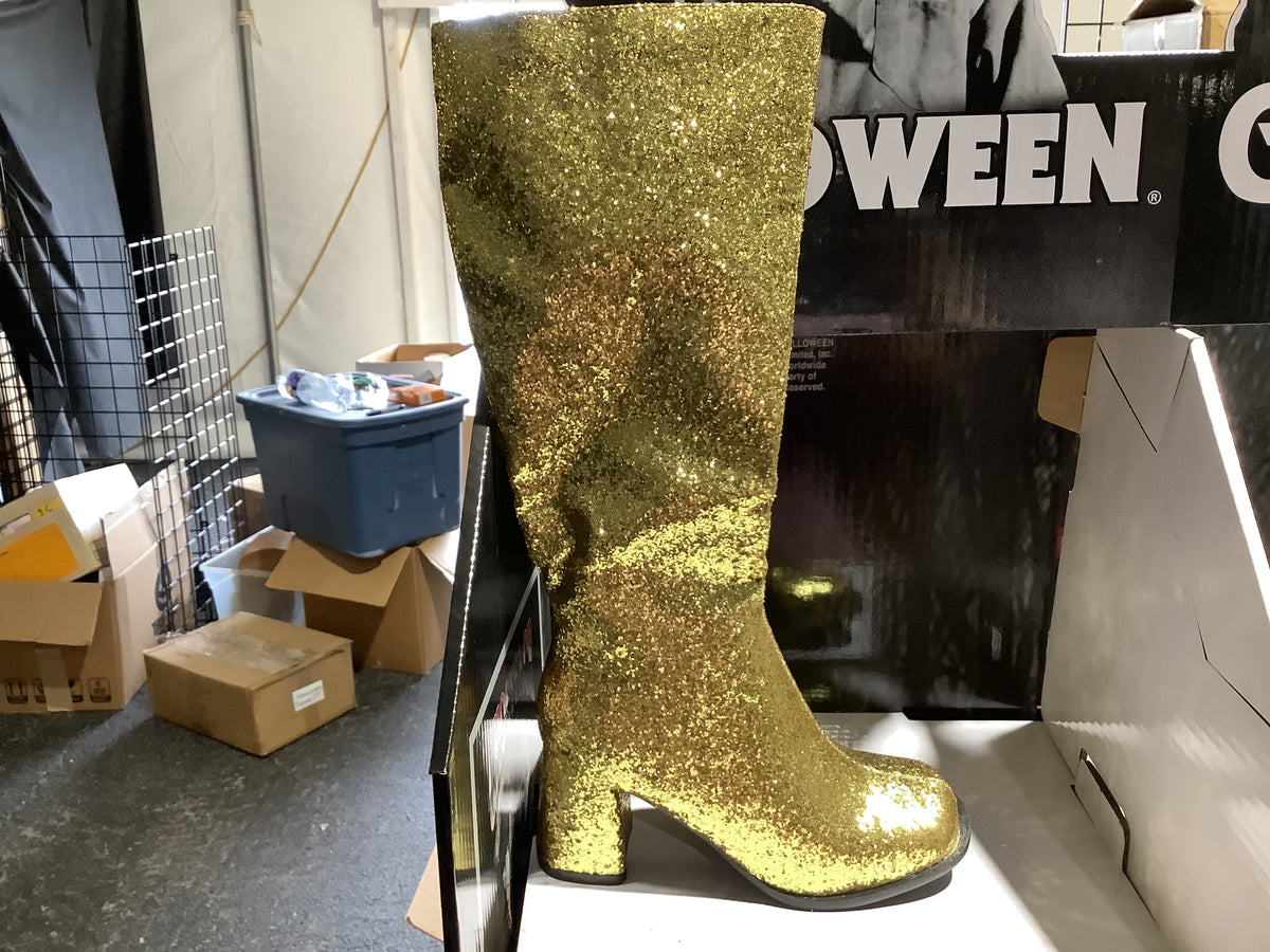 Ellie Go-Go Boots - Glitter Gold - Size 6