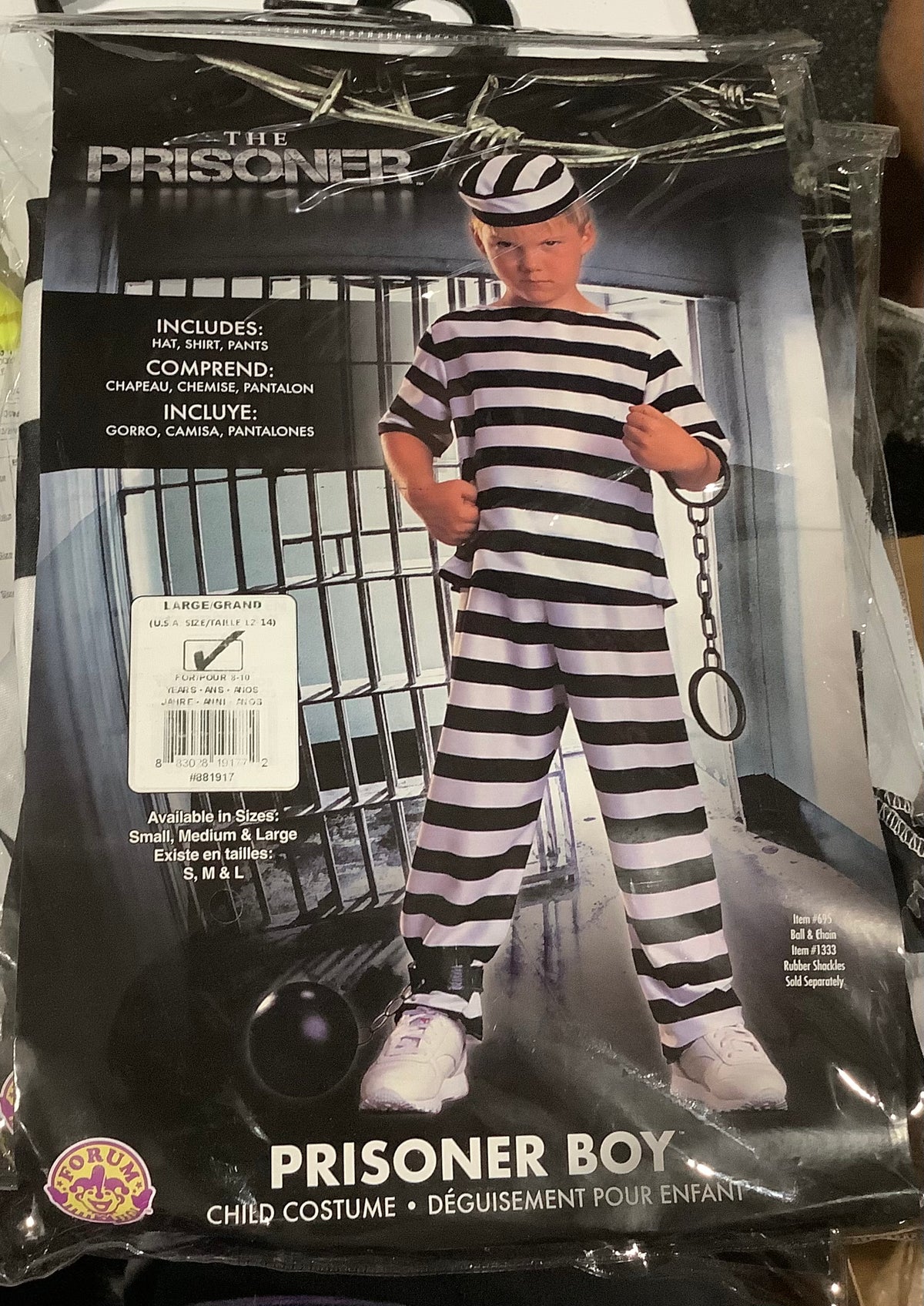 Prisoner Boy - Child - MED. 7/8