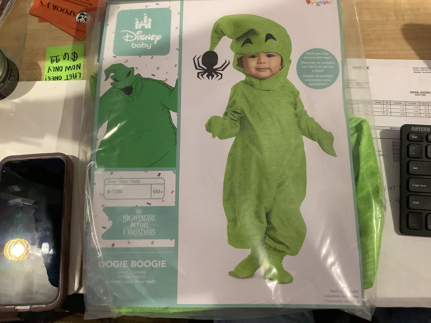 *Disney Baby - Oogie Boogie (Green) -Infant (6-12mo)