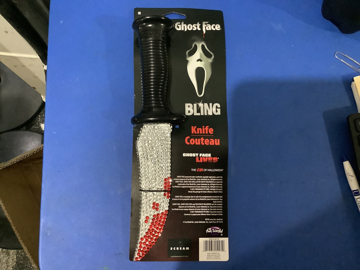 Ghost Face Bling Knife (10.5”)