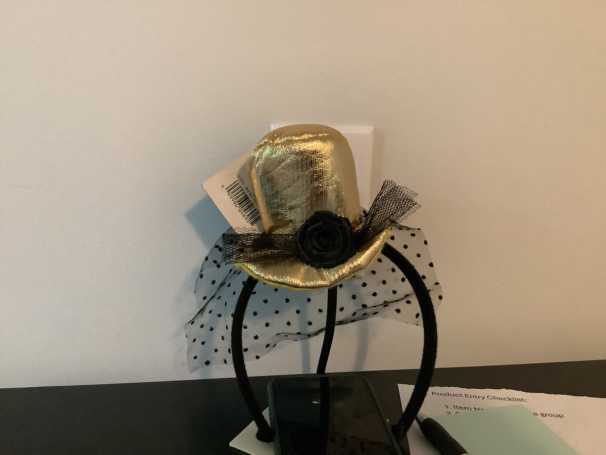 Mini Gold Tophat Headband