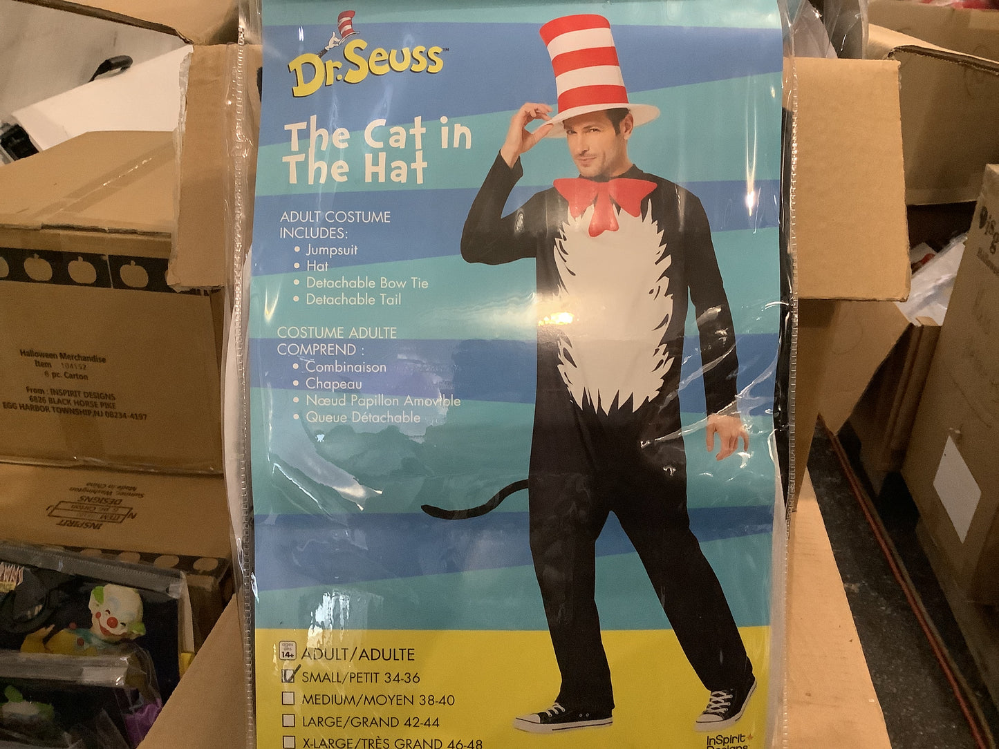 *Dr Seuss Cat in the Hat Costume- Adult XL (46-48)