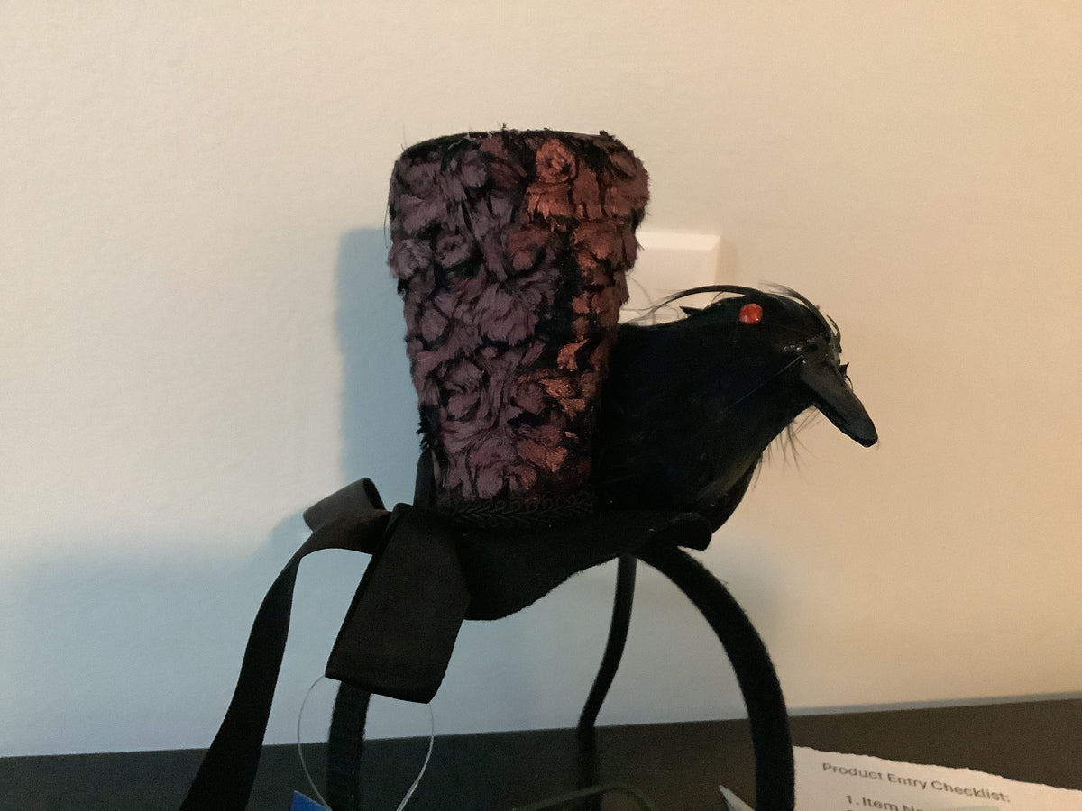 Crow Black Tophat Headband