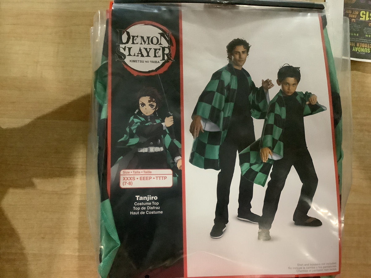 Demon Slayer - Tanjiro Costume Top - Tween XXXS (7-8)