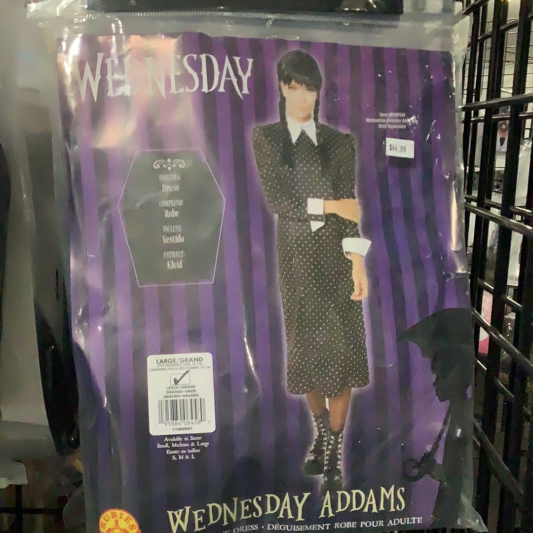 *Wednesday -Polka Dot Dress - Adult Medium 8-10)