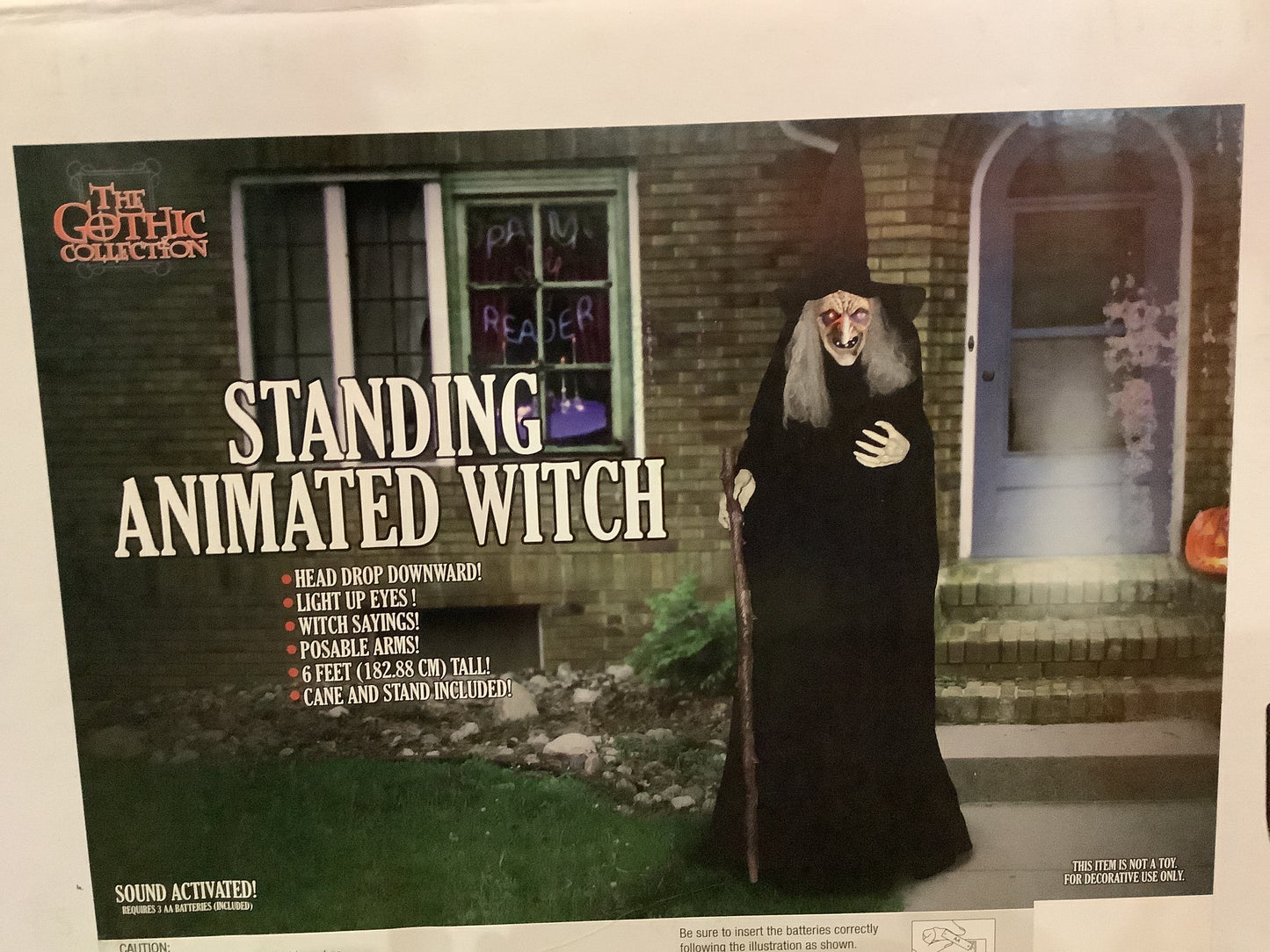 Standing Animated Witch w/Cane