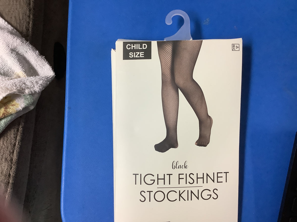 Tight Fishnet Stockings (Black) - Child One Size