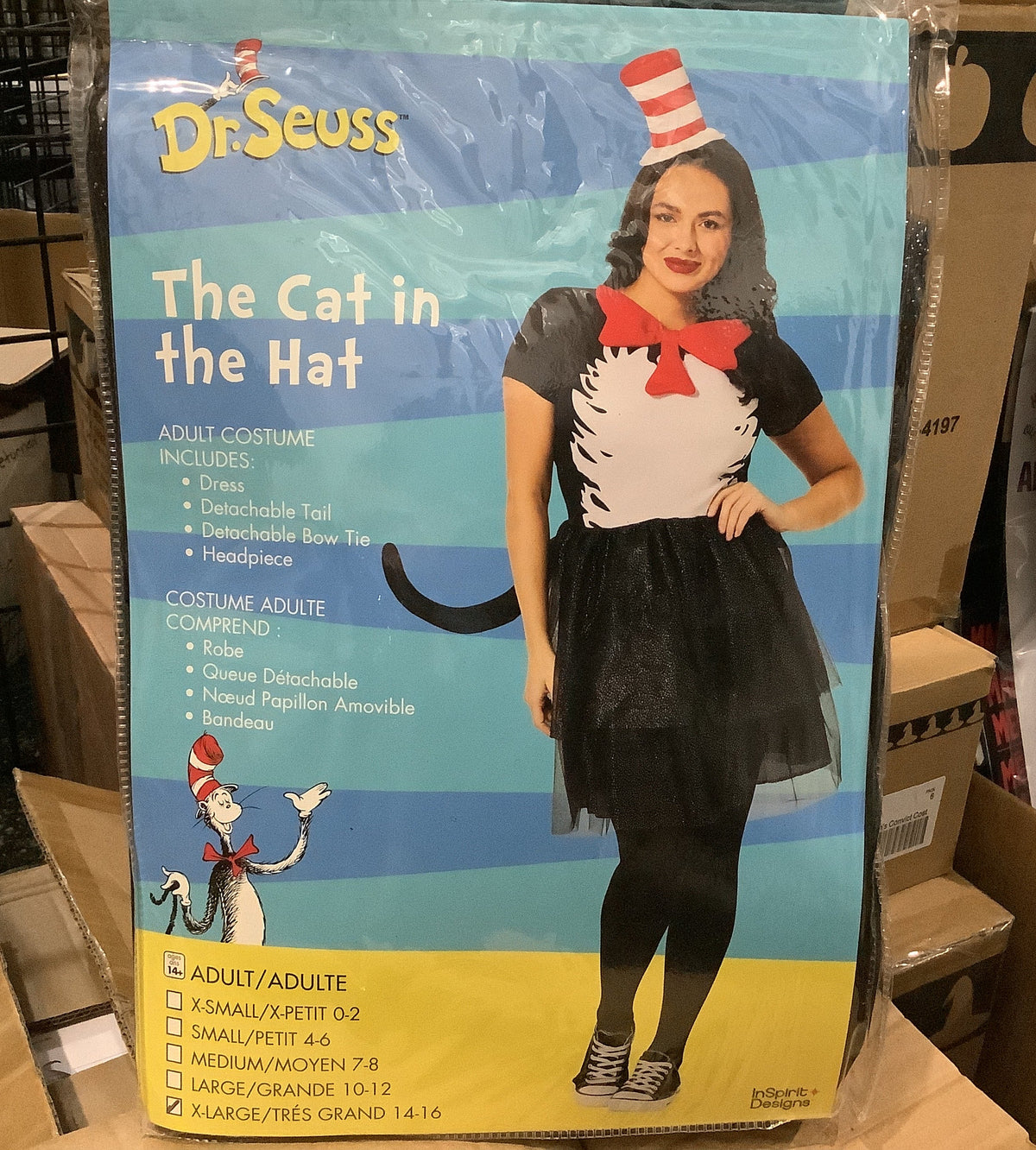 Dr Seuss Cat in the Hat Dress Set - Adult Medium (7-8)