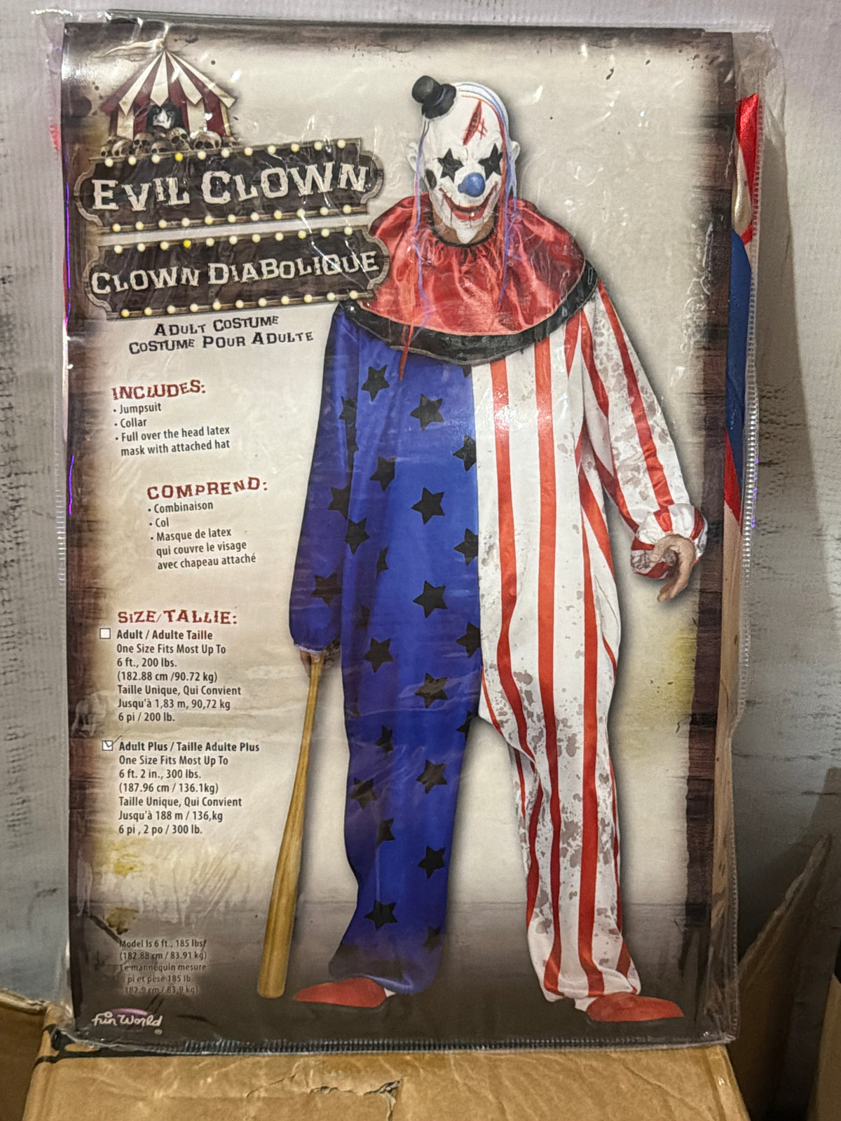 Evil Clown - Adult Plus (One Size)