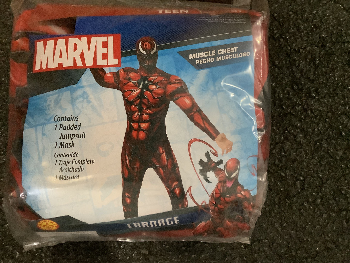 *Marvel Venom - Carnage Red - Muscle Chest - Teen Standard (28-30)