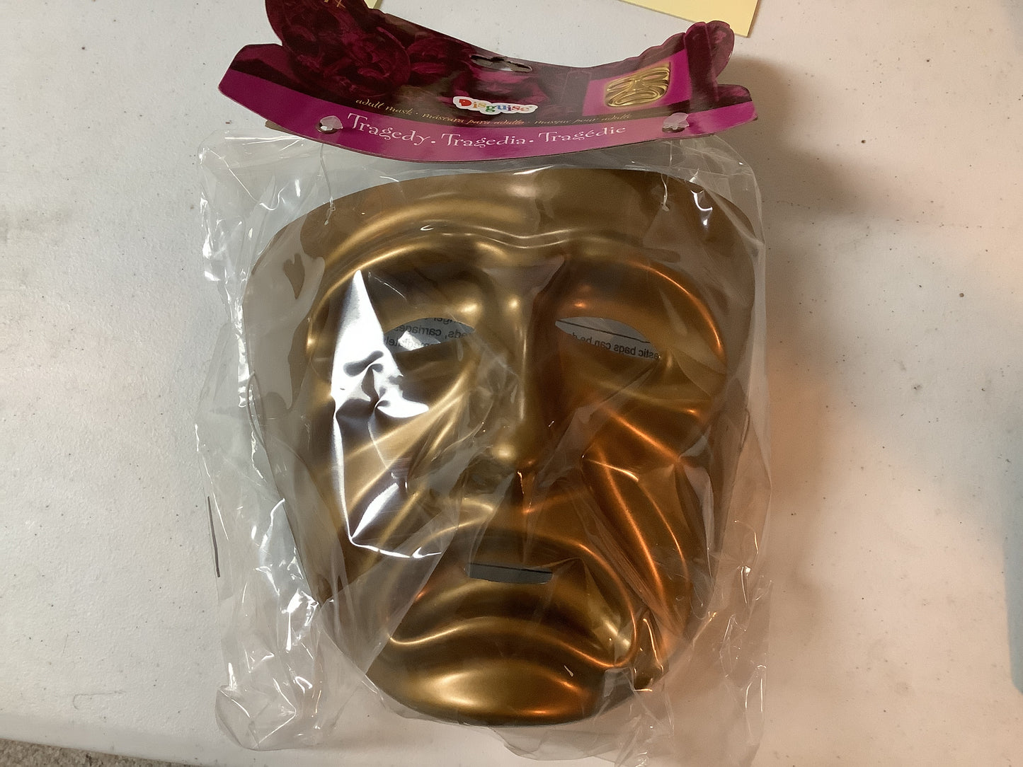 Gold Tragedy Adult Mask