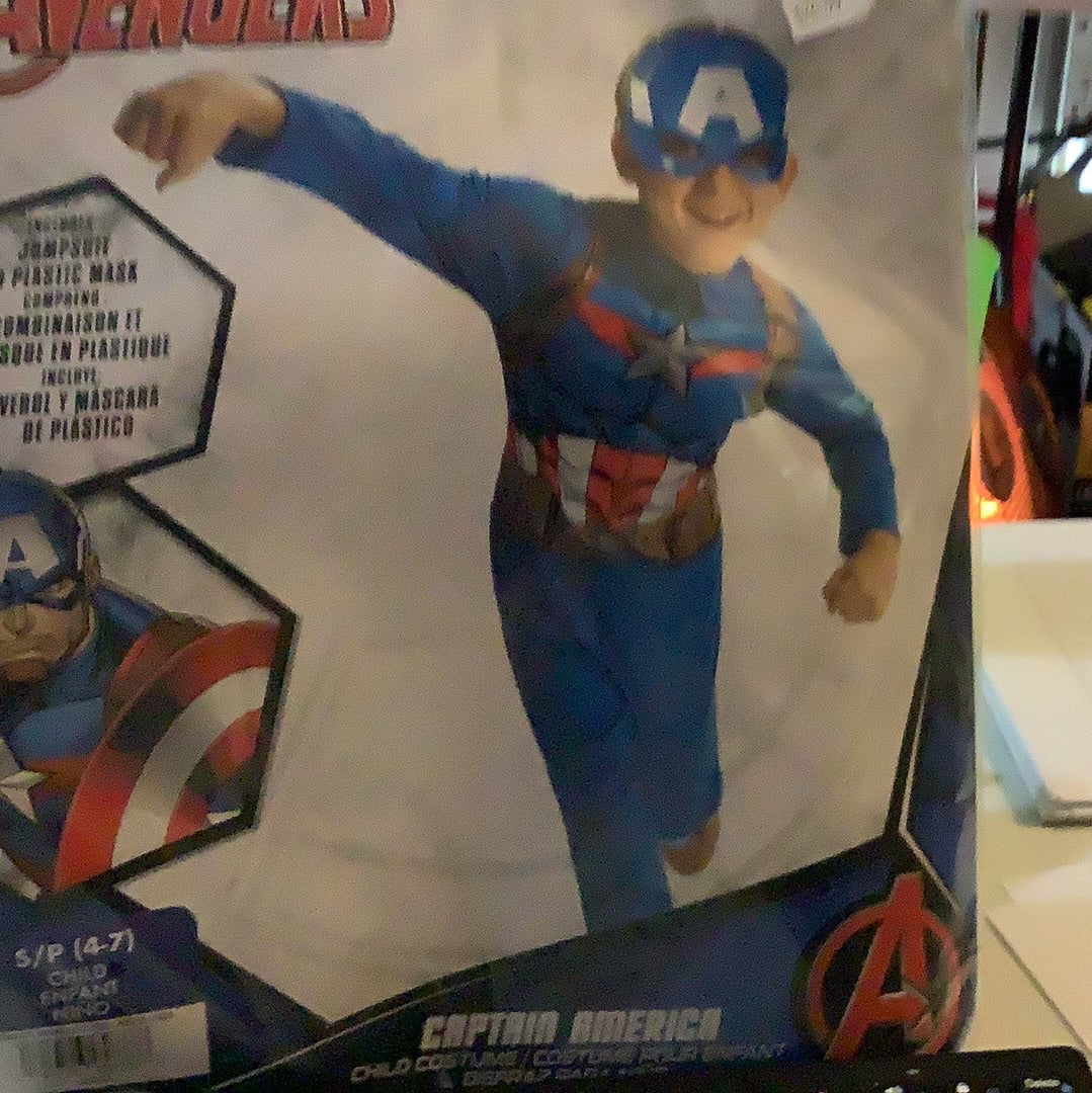 Marvel - Captain America Costume - Child Small (4-7)