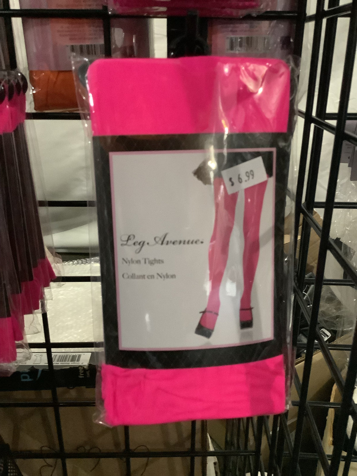 Nylon Tights - Neon Pink (One Size)