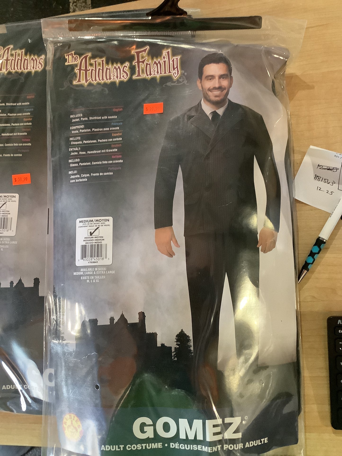 Gomez Addams -Adult Medium