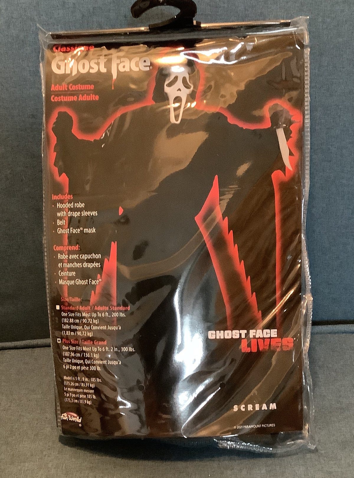 Ghost Face- Adult Plus Size (One Size)