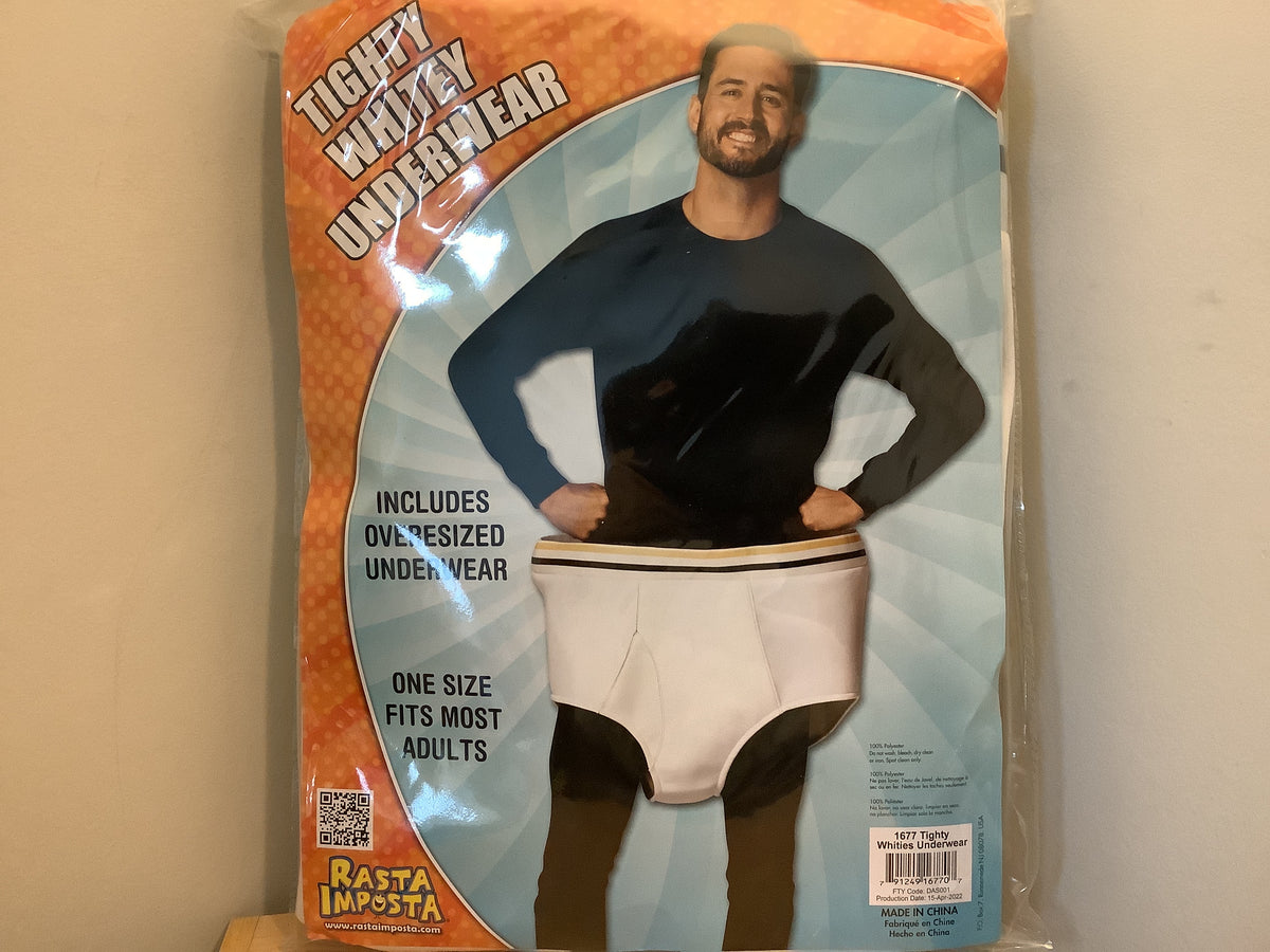 Tighty Whitey Underwear Costume - Adult One Size