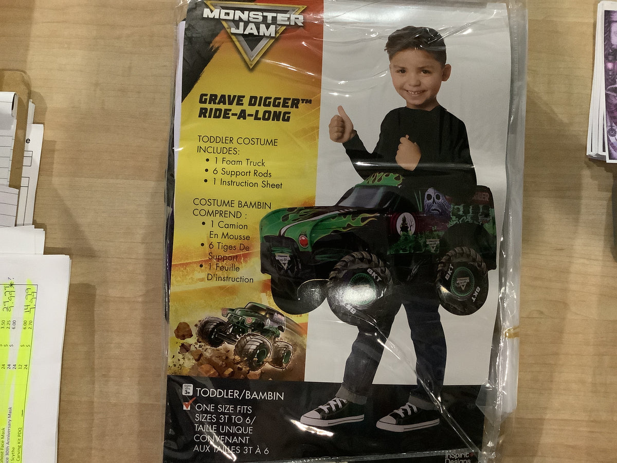 Monster Jam Grave Digger Ride-a-Long - Toddler One Size