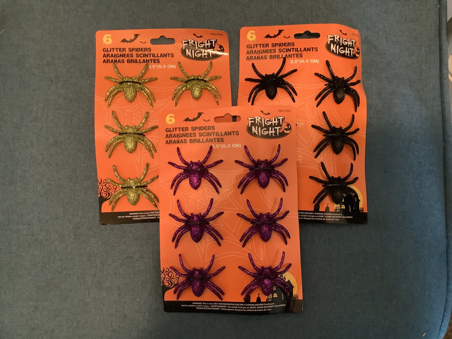 Glitter Spiders 6-Pack