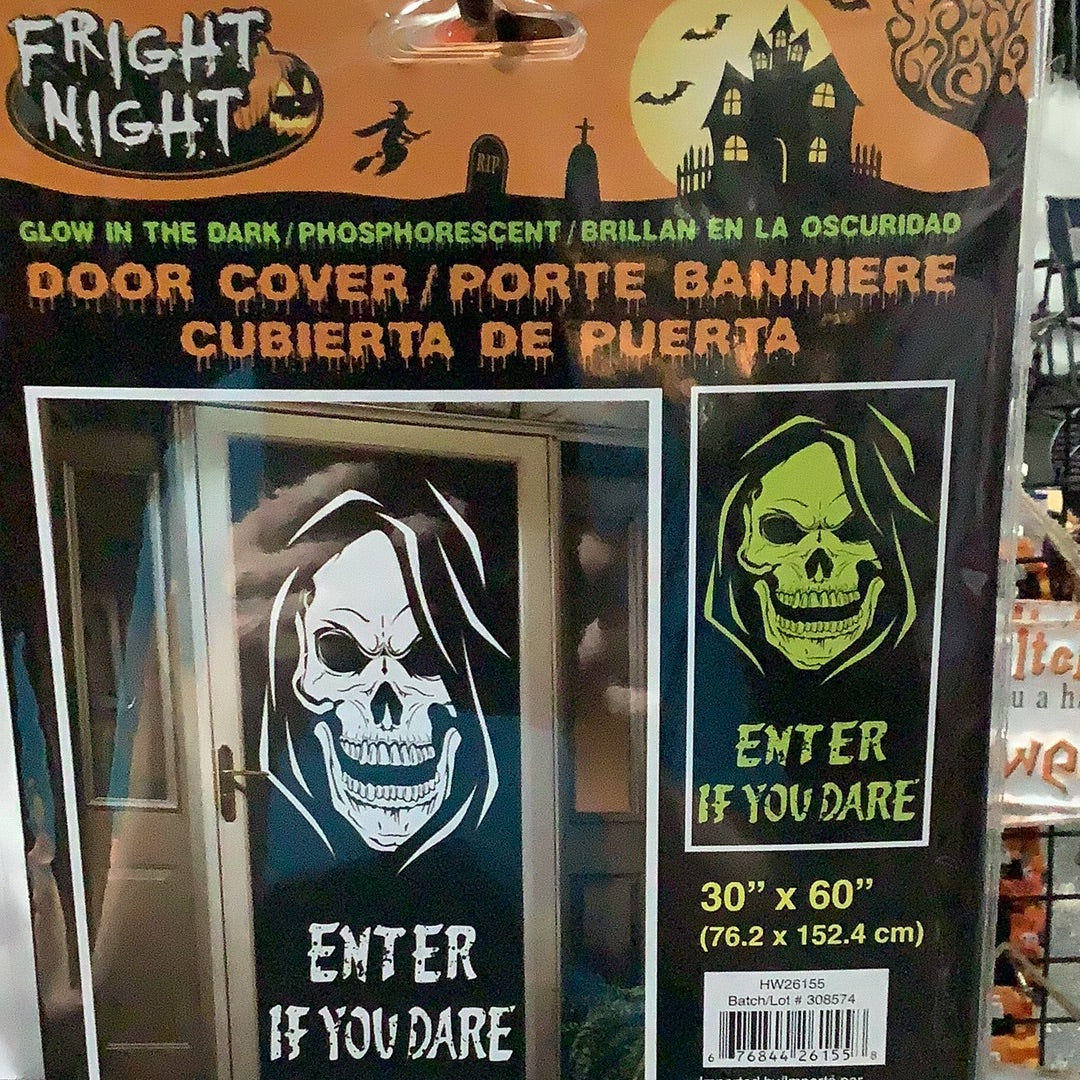 *Glow in the Dark Door Cover 30x60” - Enter If You Dare