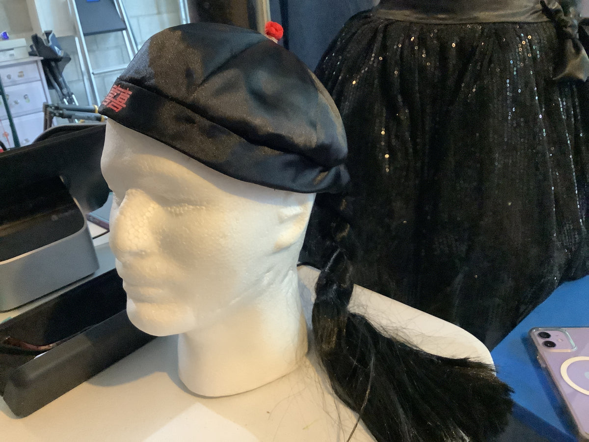 Adult Mandarin Hat w/ braid
