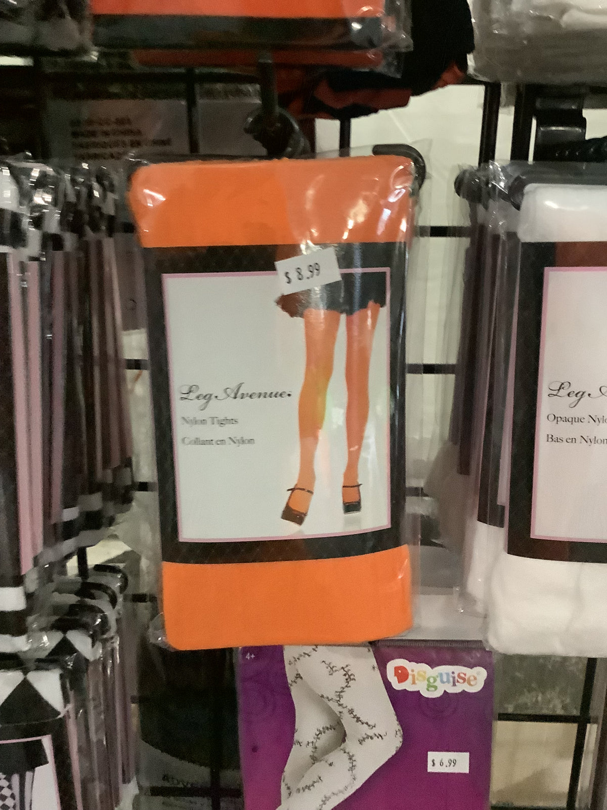 Nylon Tights -Orange (One Size)
