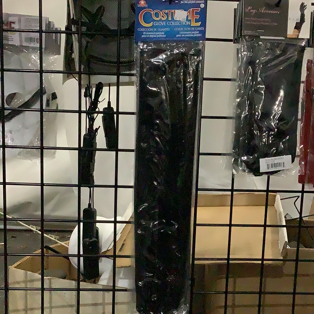 20” Black Leatherette Gloves