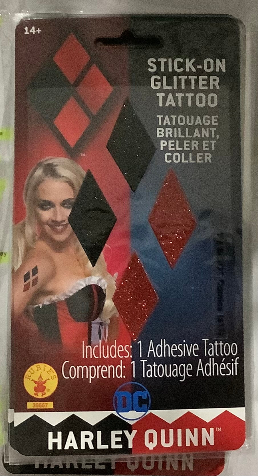 Harley Quinn Glitter Tattoo