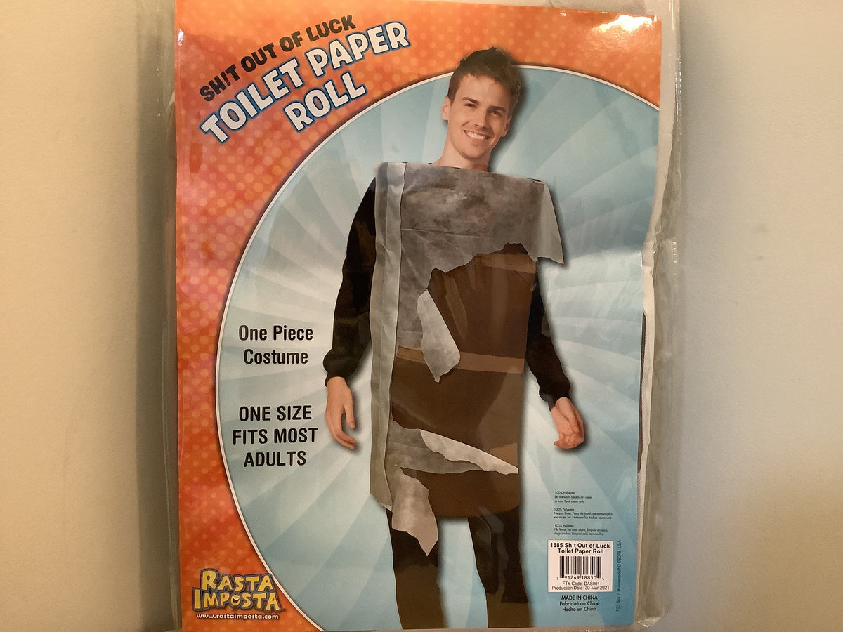Shit Out of Luck Toilet Paper Roll Costume - Adult One Size