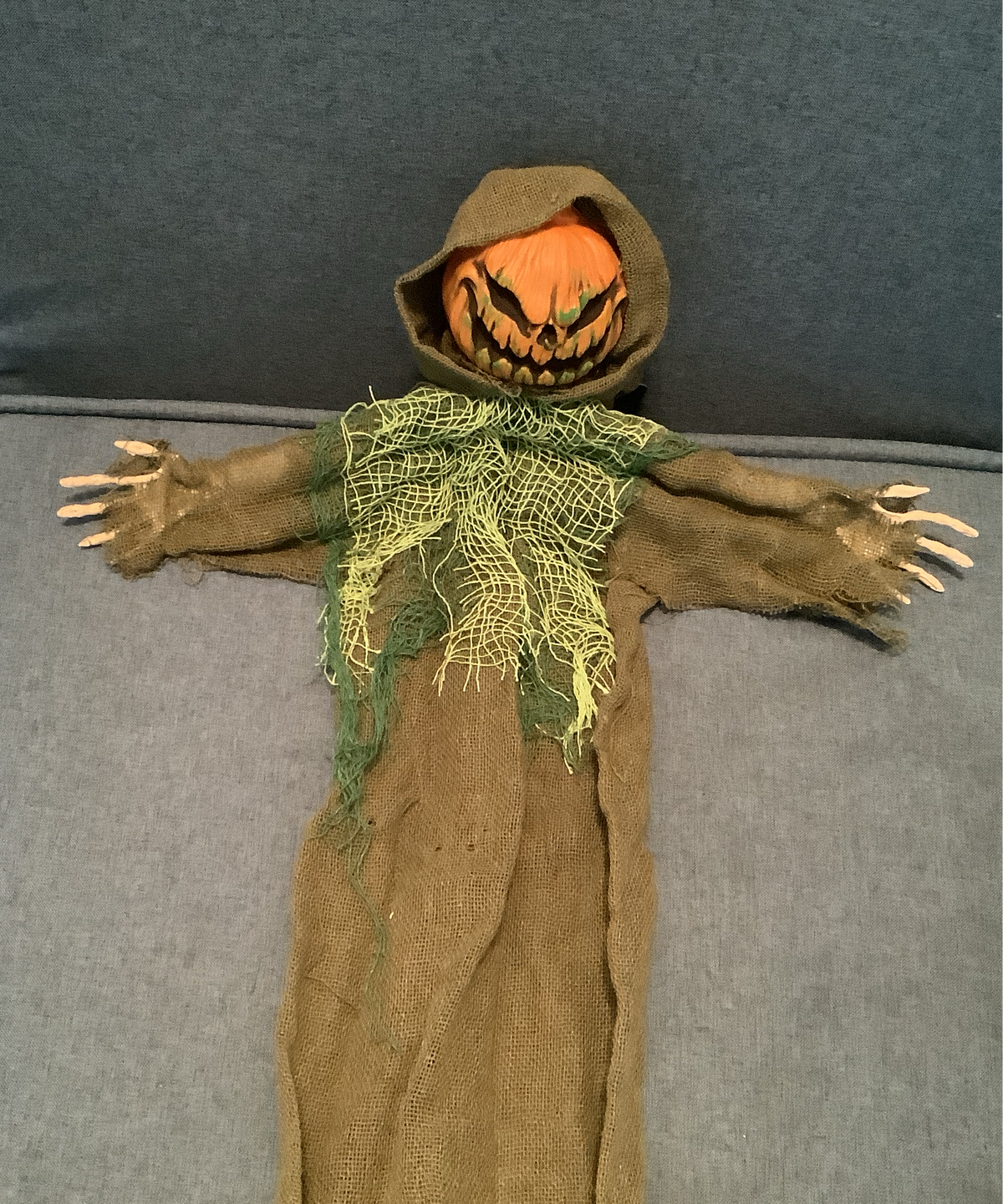 23.6” Hanging Pumpkin Man - Swampy