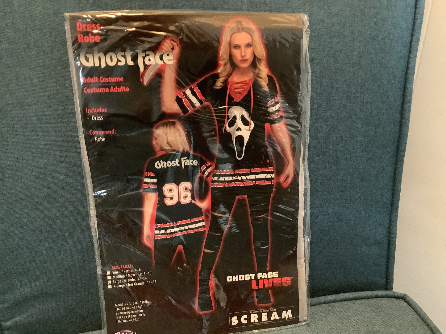 *Ghost Face Dress - Adult Large (12-14)