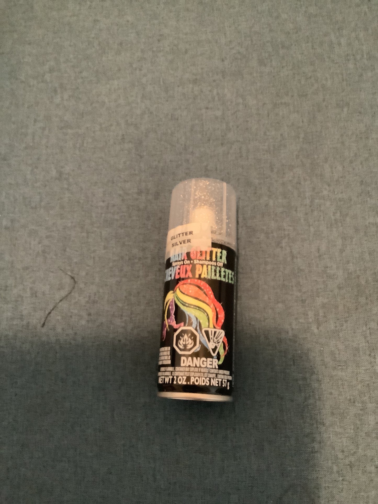 *Glitter silver Hair Spray