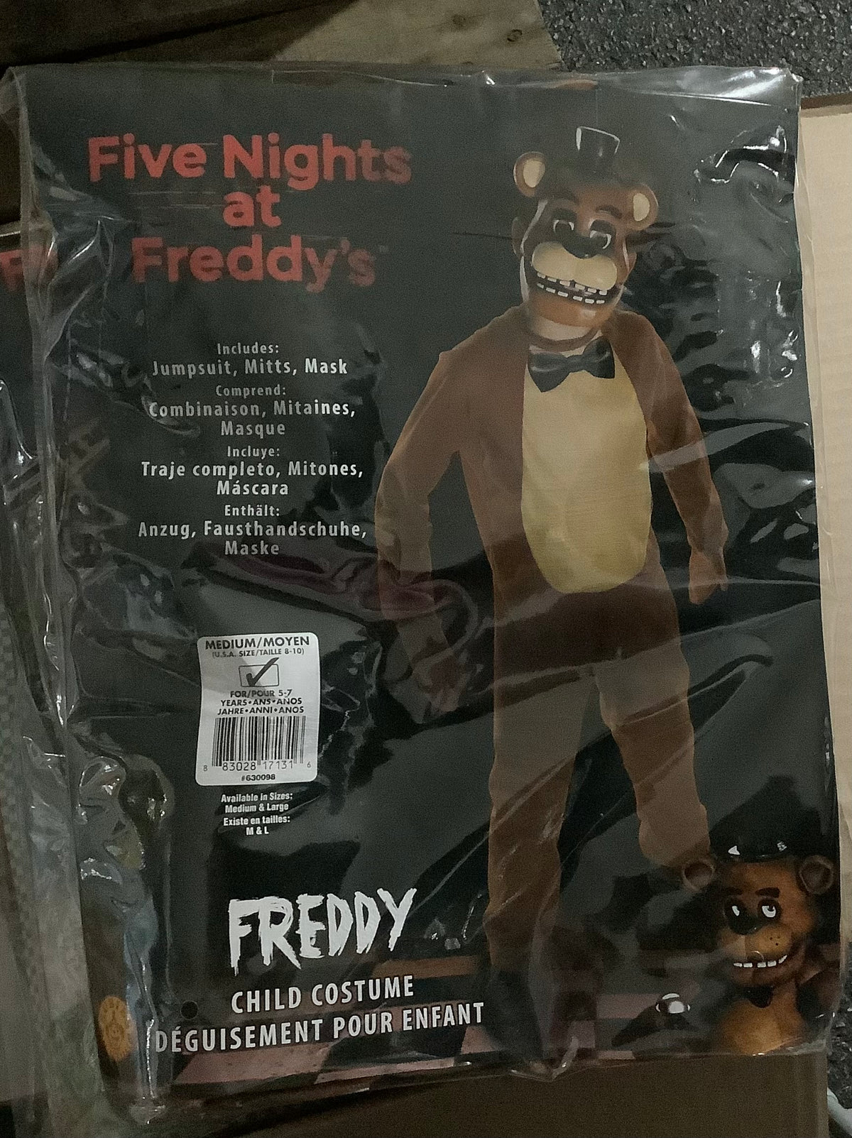 Freddy - Five Nights of Freddy - Child Medium (7-8)