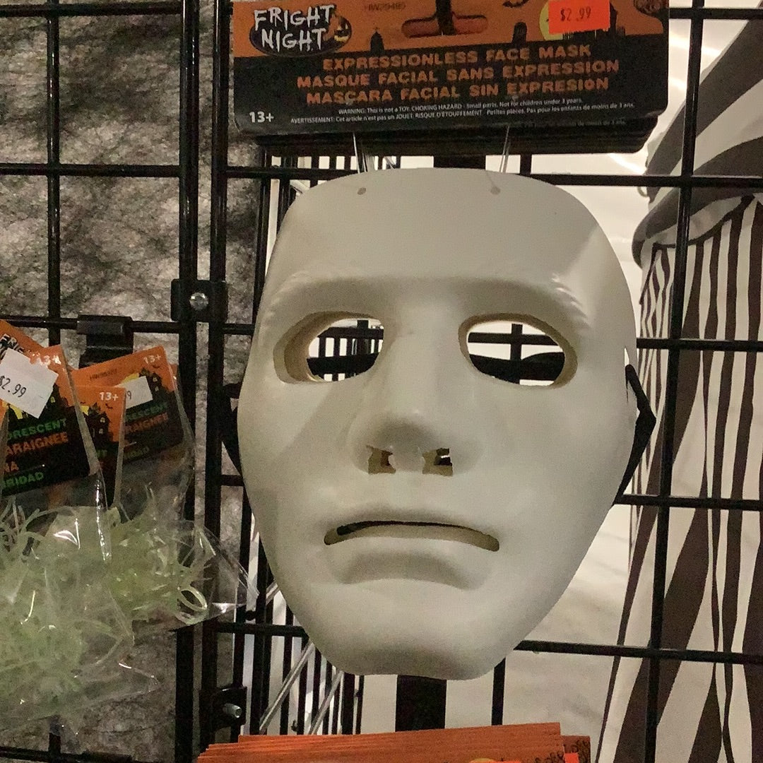 Expressionless Face Mask - Assorted