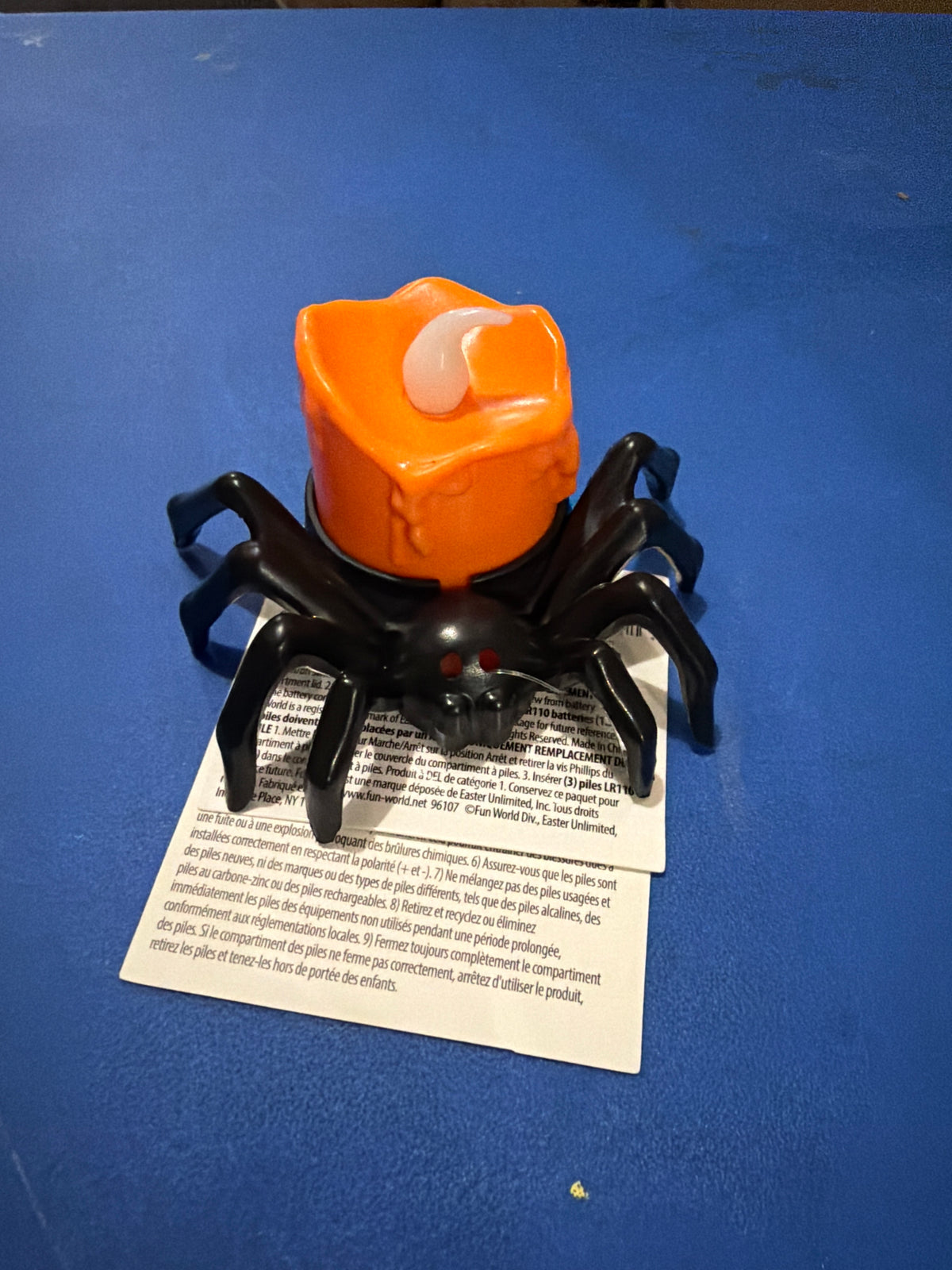 Lite-up Spider Votive (Flameless Candle)