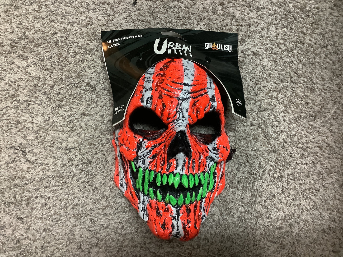 Skull Fangs Orange Monster Mask