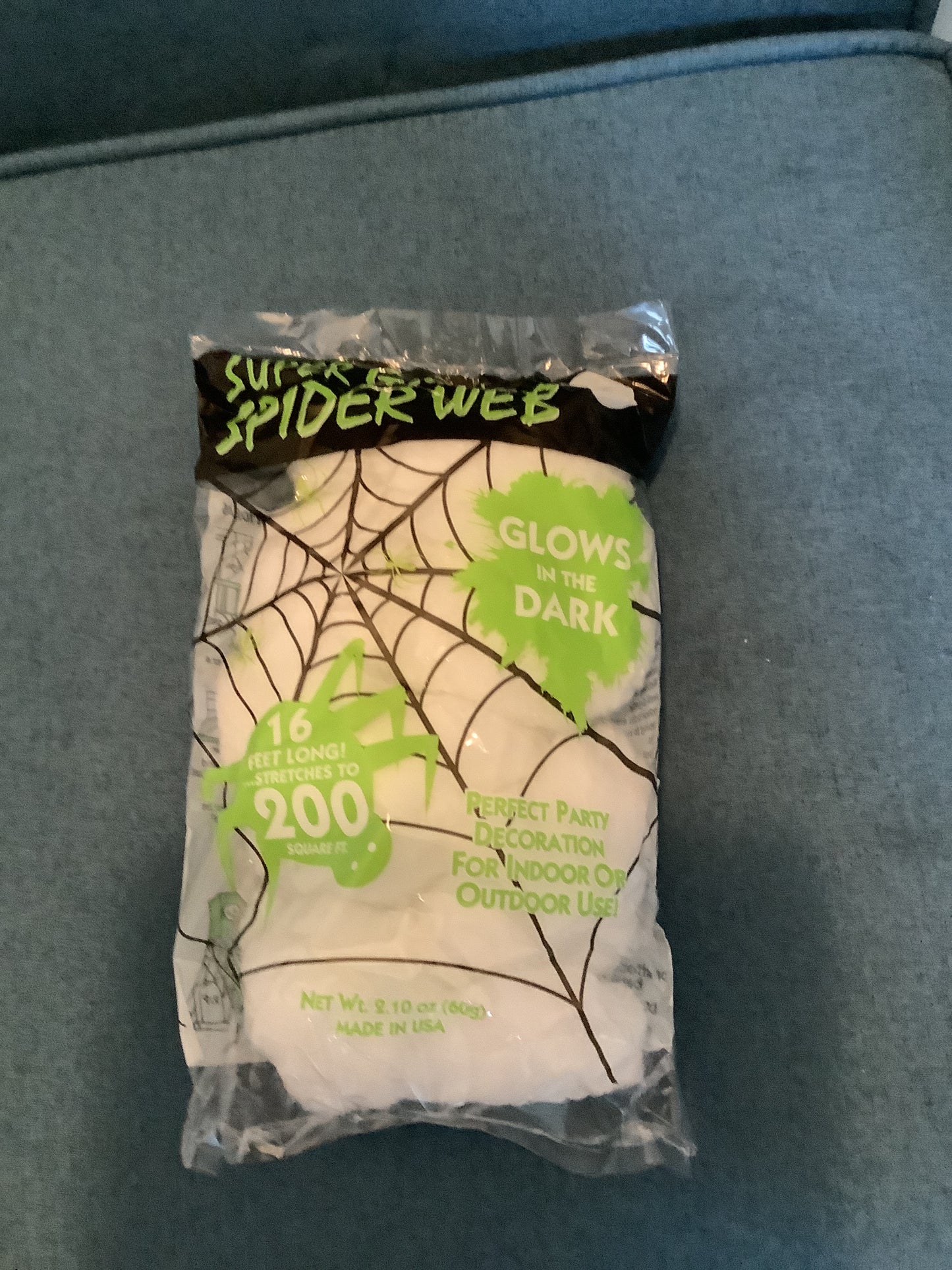 16ft Glow in the Dark Spiderweb