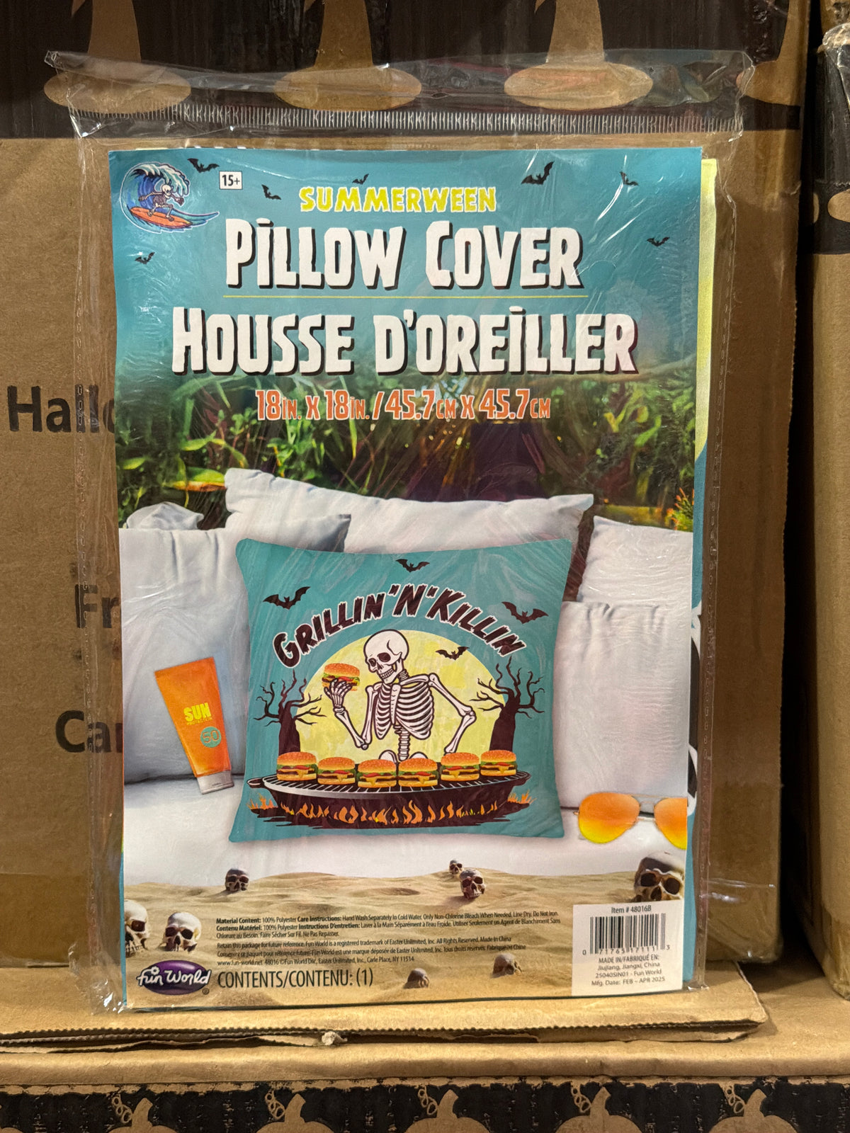 Summerween Pillow Cover - Grillin “N” Killin