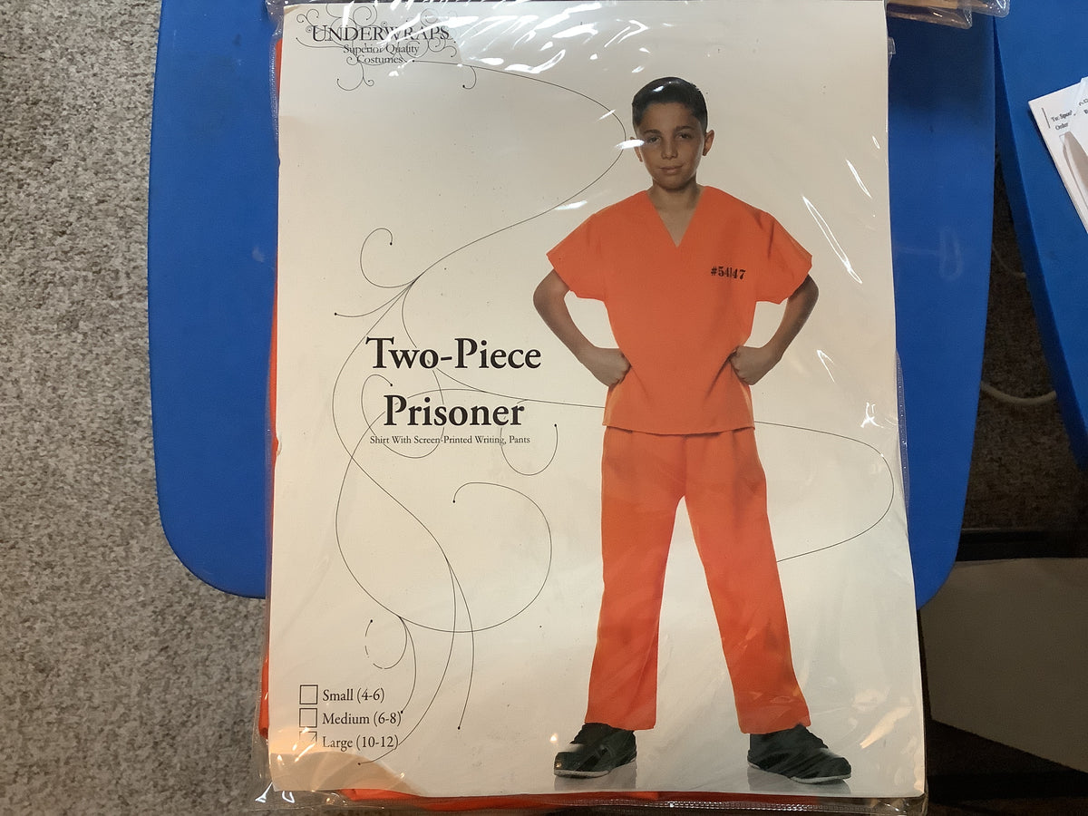 Prisoner Two-Piece Set - Orange - Child Large (10-12)