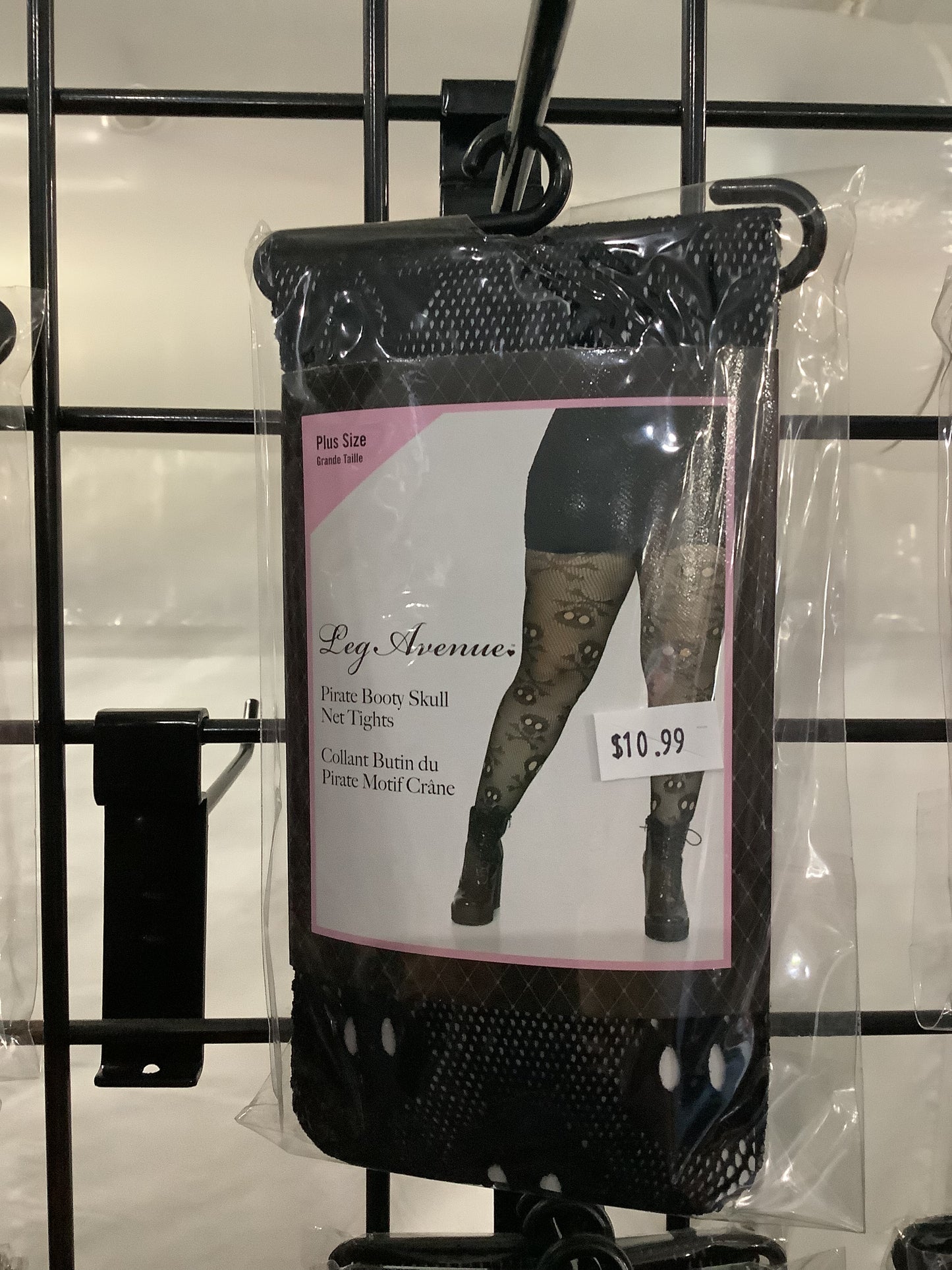 Pirate Booty Skull Net Tights - Black -Plus Size