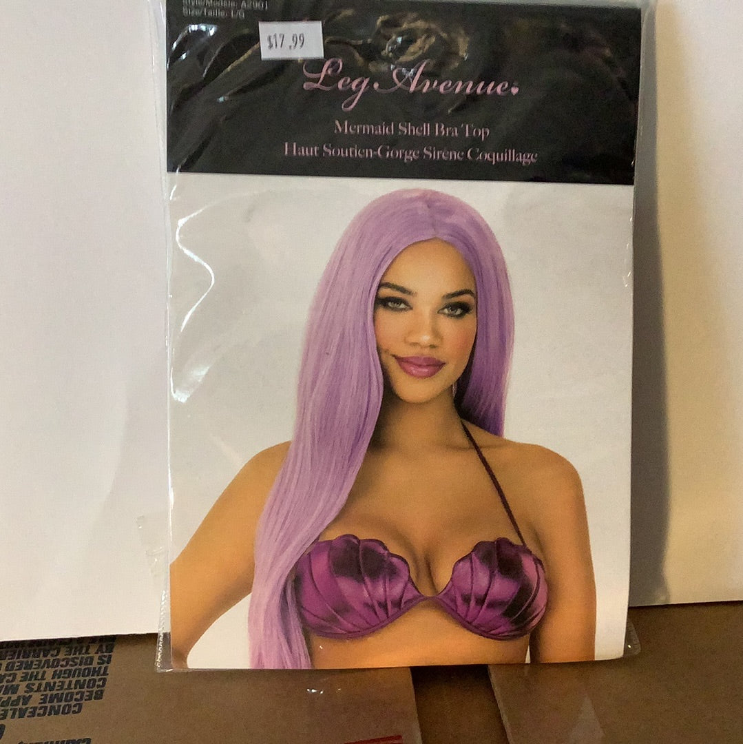 Mermaid Shell Bra Top -Purple